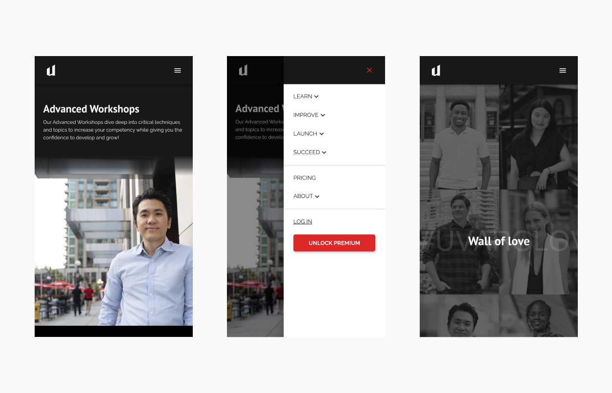 uvaro mobile screens